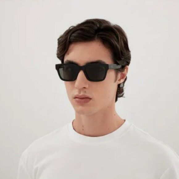 Gucci Women Sunglasses Black Grey Square GG1857S 005 NEW AUTHENTIC